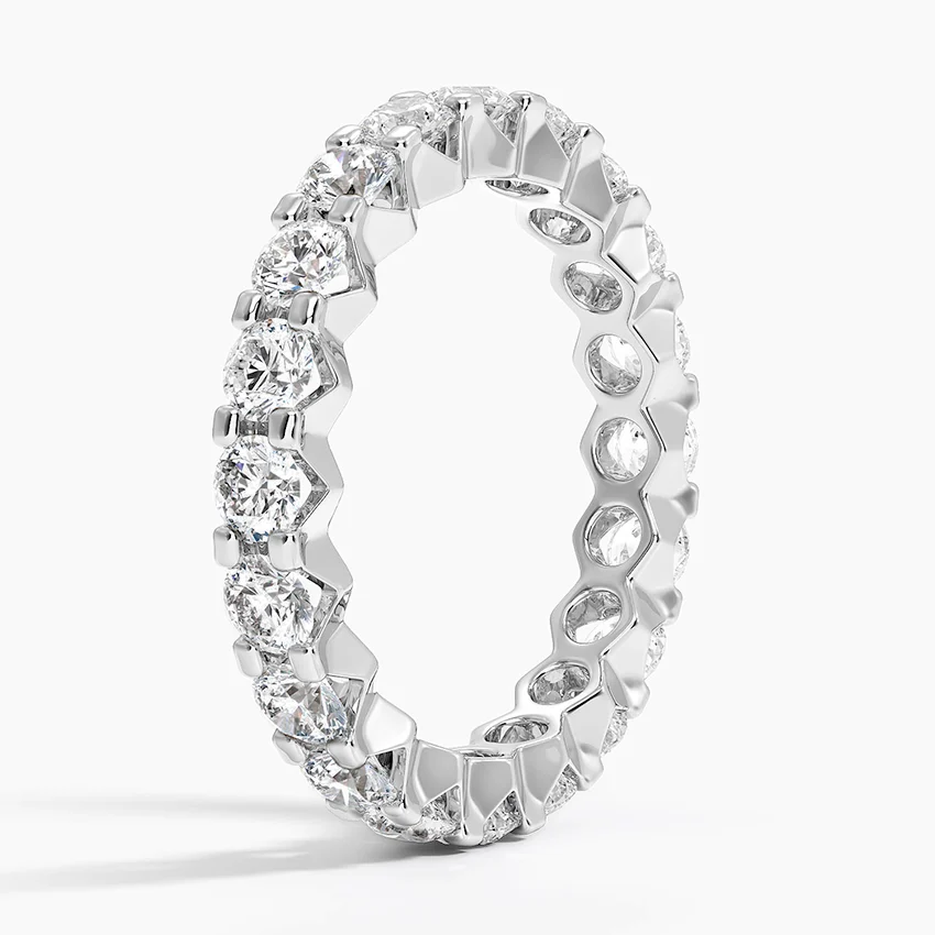 Elara Set Eternity Lab Diamond Ring White Gold - Image 3
