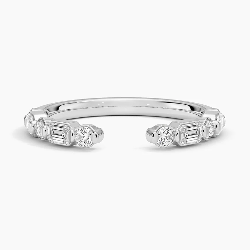 Calypso Emerald Cut and Round Lab Diamond Eternity Ring Gold