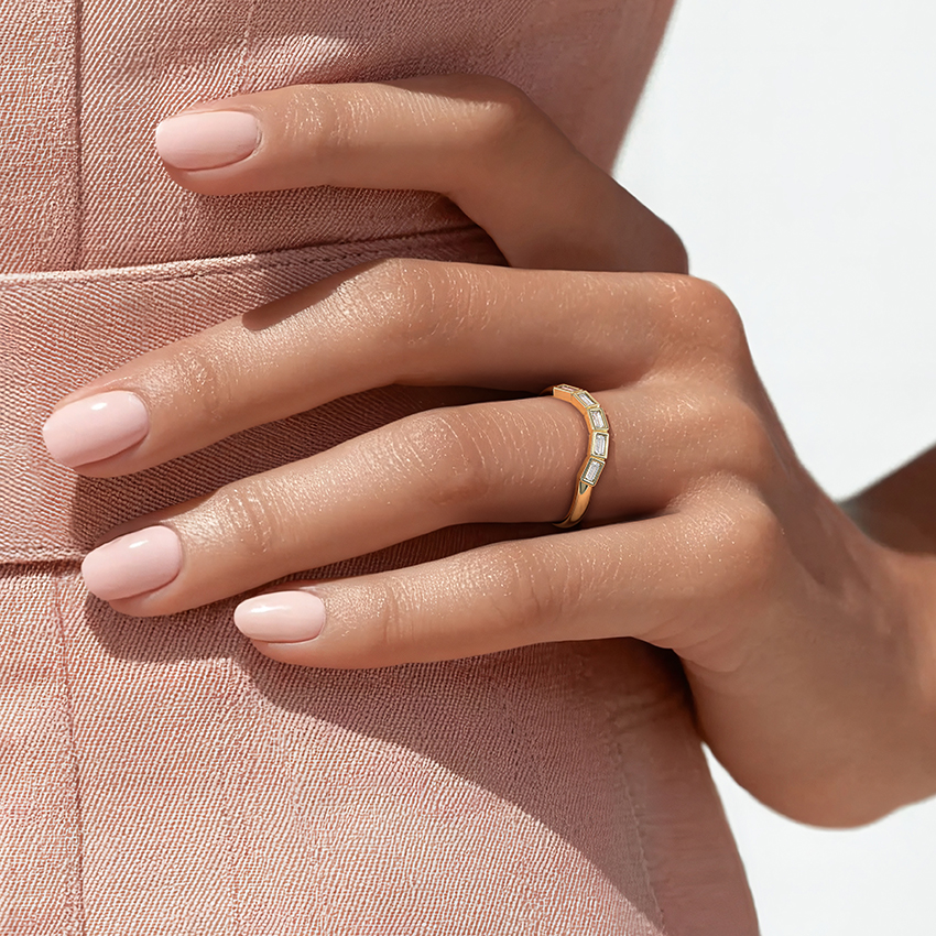 Reverie Contour Baguette Lab Diamond Ring - Image 5