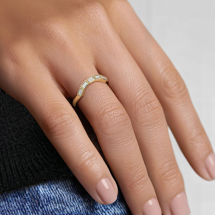 Reverie Contour Baguette Lab Diamond Ring - Image 4