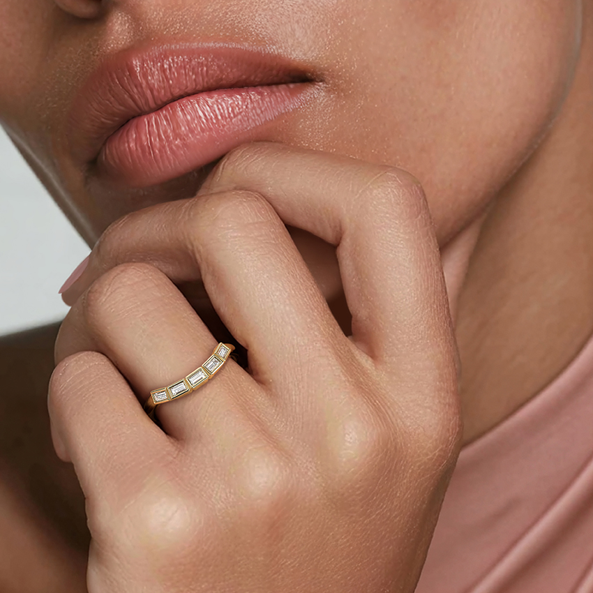 Reverie Contour Baguette Lab Diamond Ring - Image 2