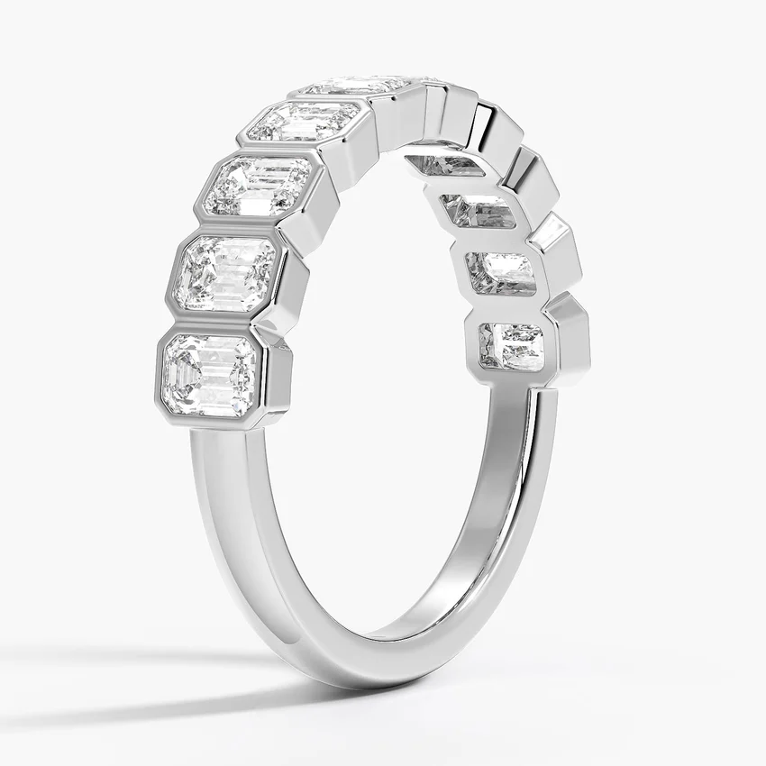 Alouette Emerald Cut Lab Diamond Ring Gold - Image 2