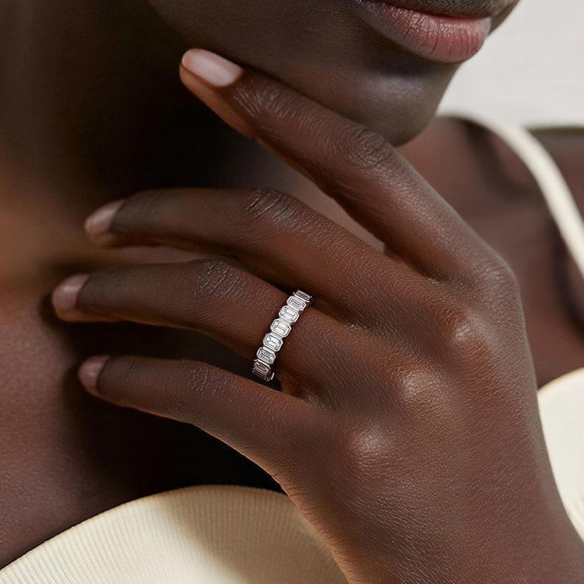 Soreia Emerald Cut Eternity Lab Diamond Ring - Image 5