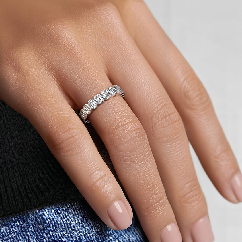 Soreia Emerald Cut Eternity Lab Diamond Ring - Image 2