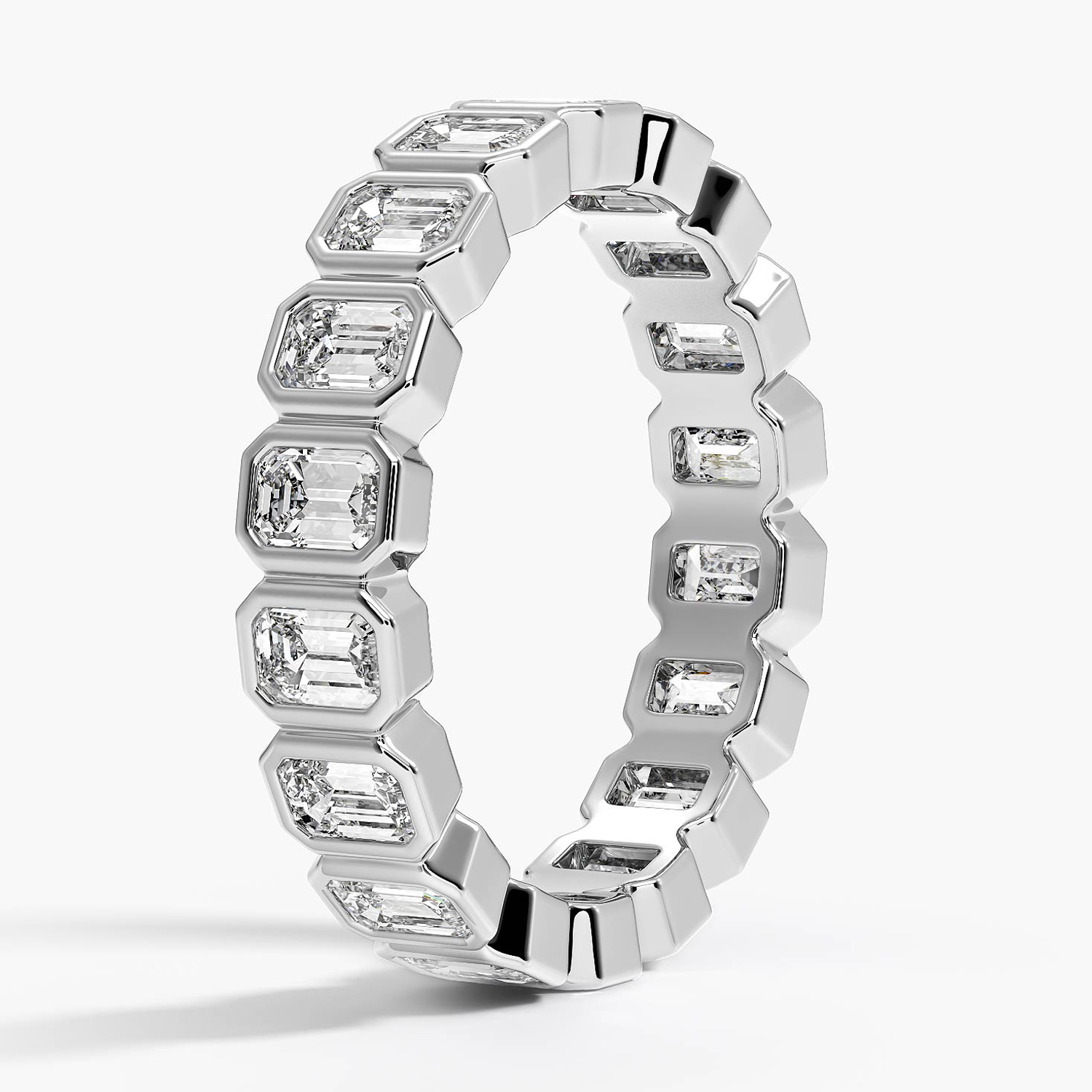 Soreia Emerald Cut Eternity Lab Diamond Ring - Image 3