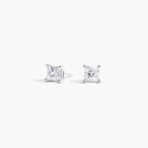 Princess-Cut Diamond Stud Earrings