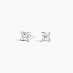 Princess-Cut Lab Diamond Stud Earrings