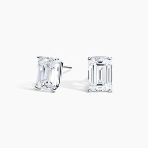 Emerald Cut Lab-Grown Diamond Stud Earrings