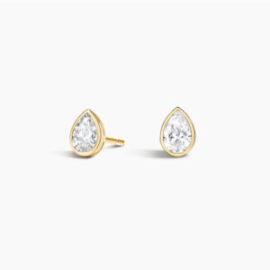 Pear-Shaped Lab Diamond Bezel Stud Earrings (1/2 ct. tw.)