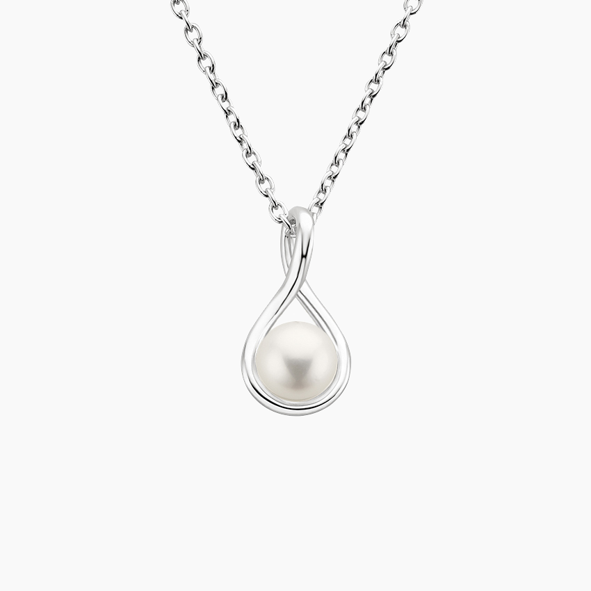 Pearl Twist Pendant (6mm) in Silver