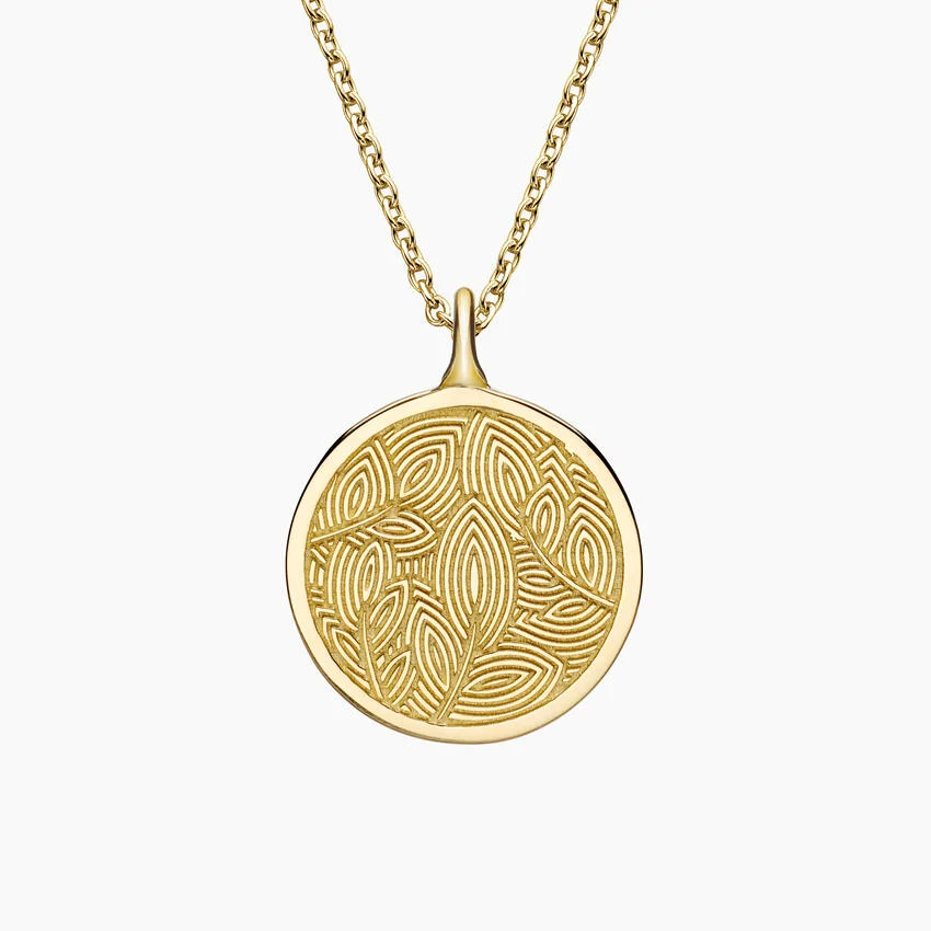 Jane Goodall Lab-Grown Diamond Peace Medallion Necklace (3/8 ct. tw.) in 14K Yellow Gold - Image 5