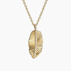Jane Goodall Leaf Lab-Grown Diamond Pendant Chain