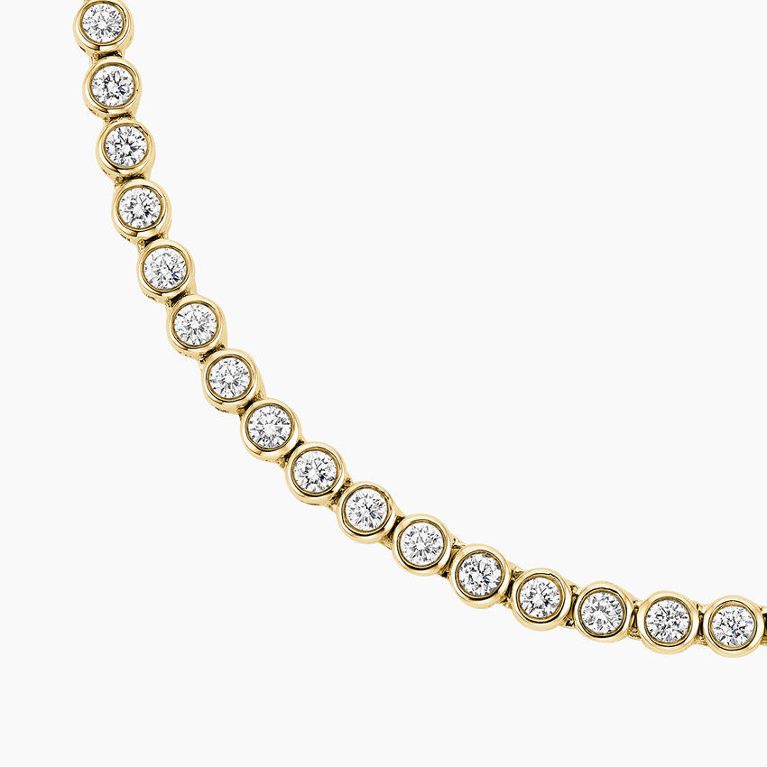 Bezel-Set Lab-Grown Diamond Line Necklace (3 1/2 ct. tw.) in 14K Yellow Gold - Image 3