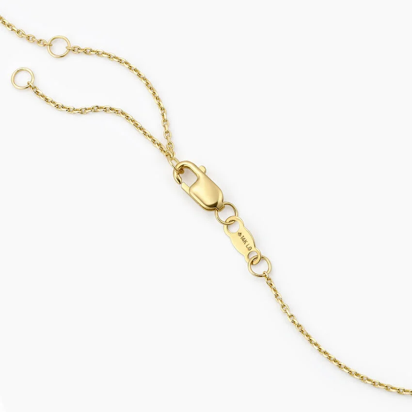 One-Third Wrap Slim Bezel-Set Lab-Grown Diamond Line Necklace (3/4 ct. tw.) in 14K Yellow Gold - Image 2