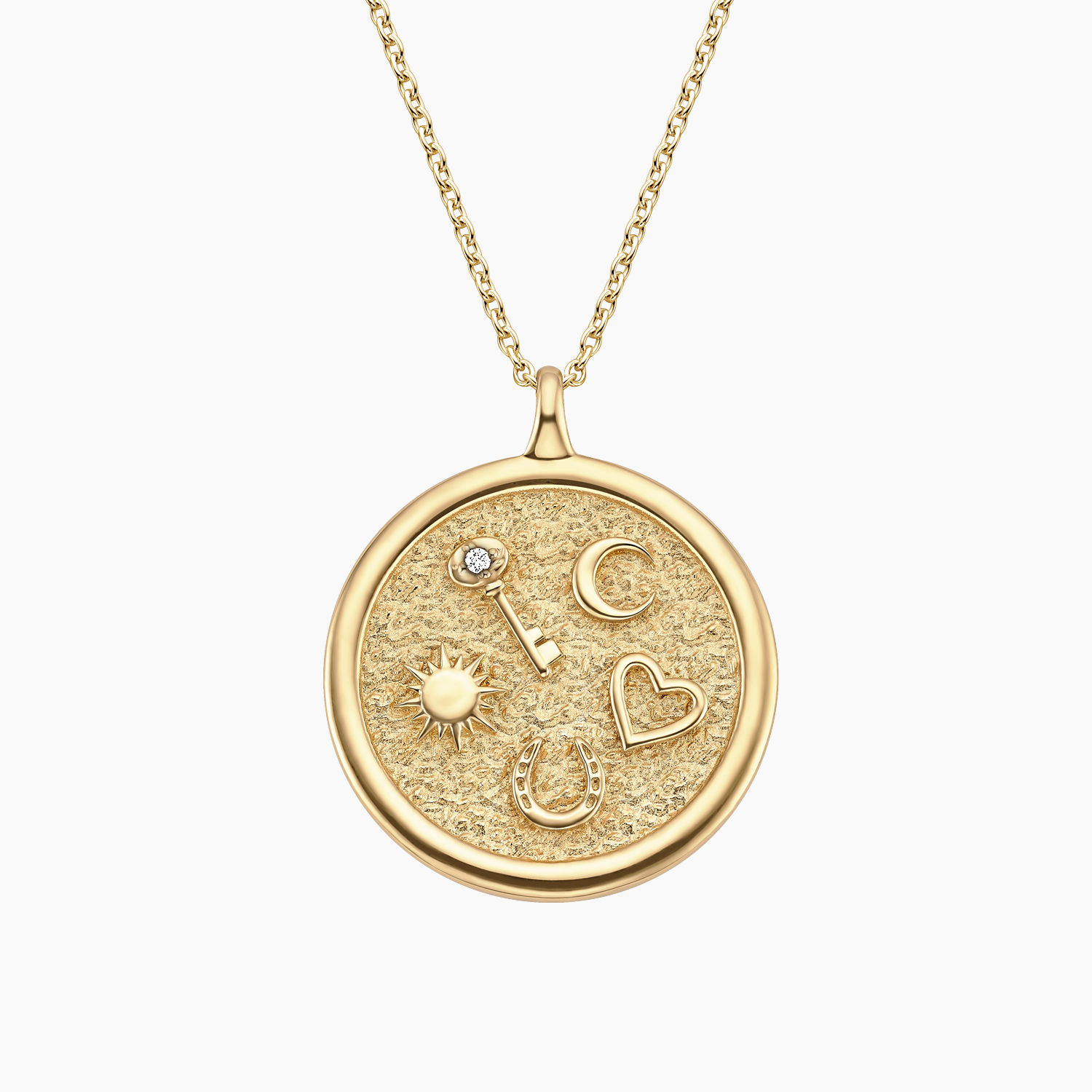 Madison Keys Diamond Infinity Medallion Necklace (1/10 ct. tw.) in 14K Yellow Gold - Image 4
