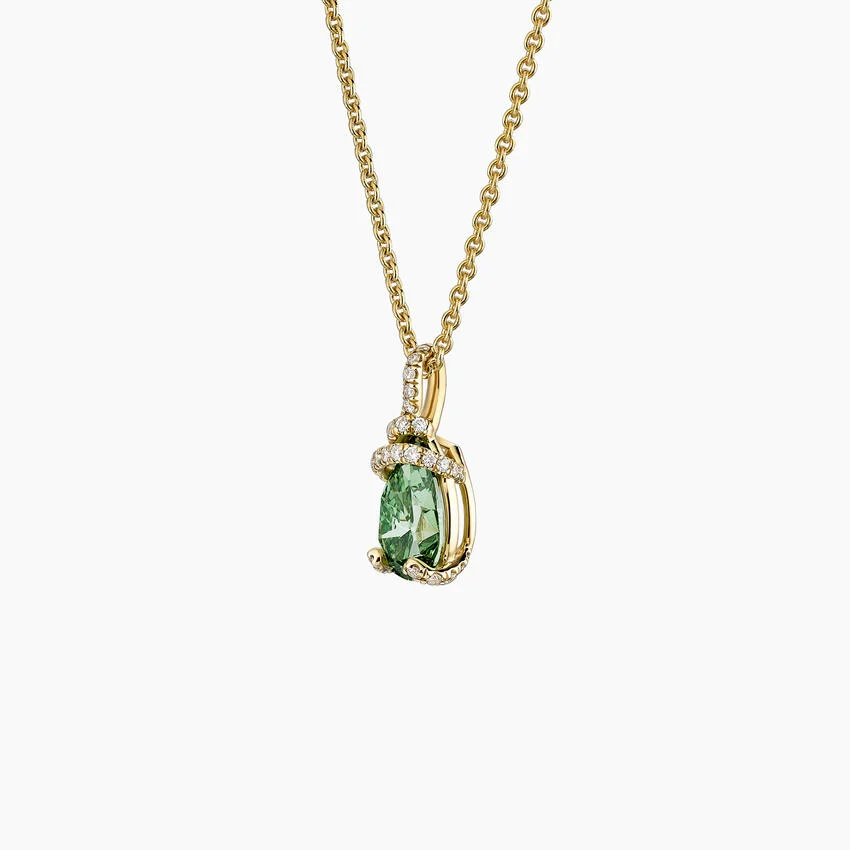 Pacific Green Lab-Grown Diamond Pavé Pendant (7/8 ct. tw.) in 18K Yellow Gold