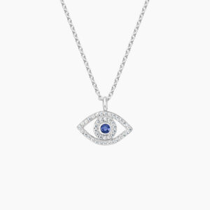 Evil Eye Sapphire and Diamond Pendant
