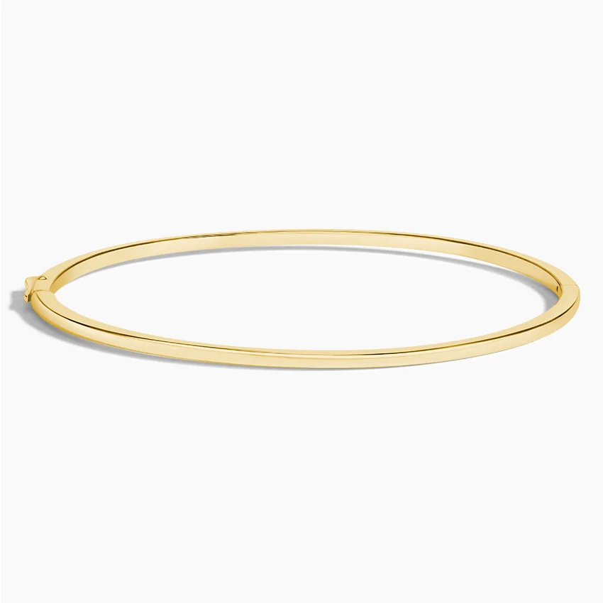 Whisper 6.5 in. Classic Bangle Bracelet in 14K Yellow Gold