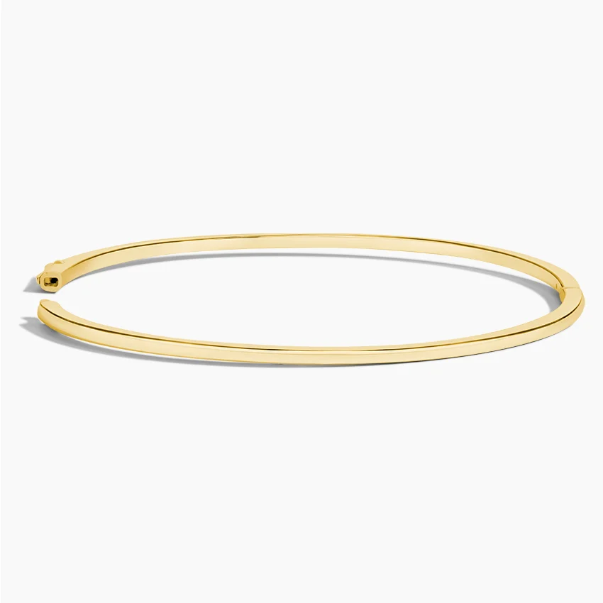 Whisper 6.5 in. Classic Bangle Bracelet in 14K Yellow Gold - Image 2