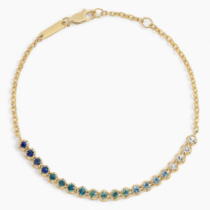Coastal Ombre Gemstone Tennis Bracelet in 14K Yellow Gold