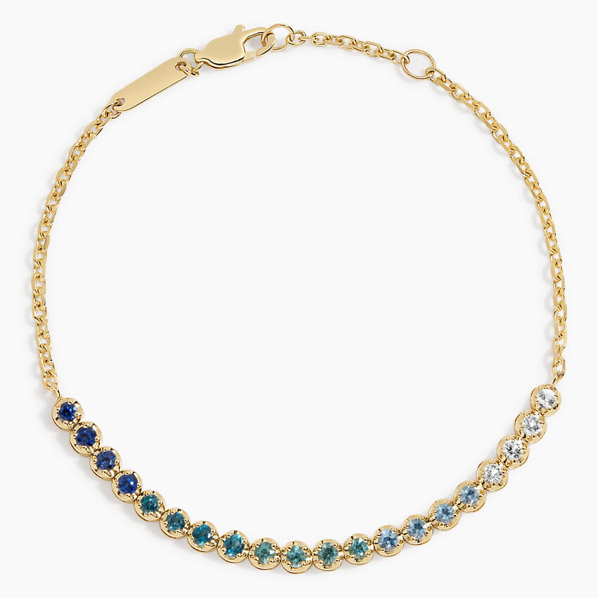 Coastal Ombre Gemstone Tennis Bracelet in 14K Yellow Gold