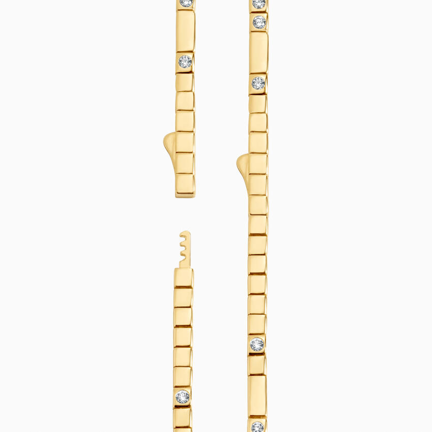 Petite Love Decoded Diamond Bracelet in 14K Yellow Gold - Image 4