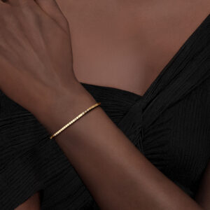 Petite Love Decoded Diamond Bracelet in 14K Yellow Gold