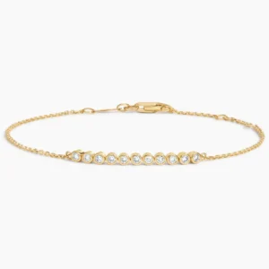 1/3 Coverage Petite Bezel Lab Diamond Tennis Bracelet
