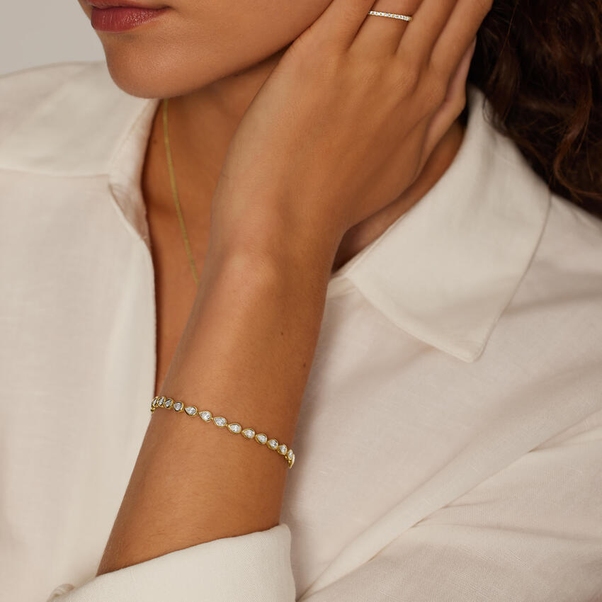 Lab Diamond Bezel Tennis Bracelet (2 3/4 ct. tw.) in 14K Yellow Gold - Image 3