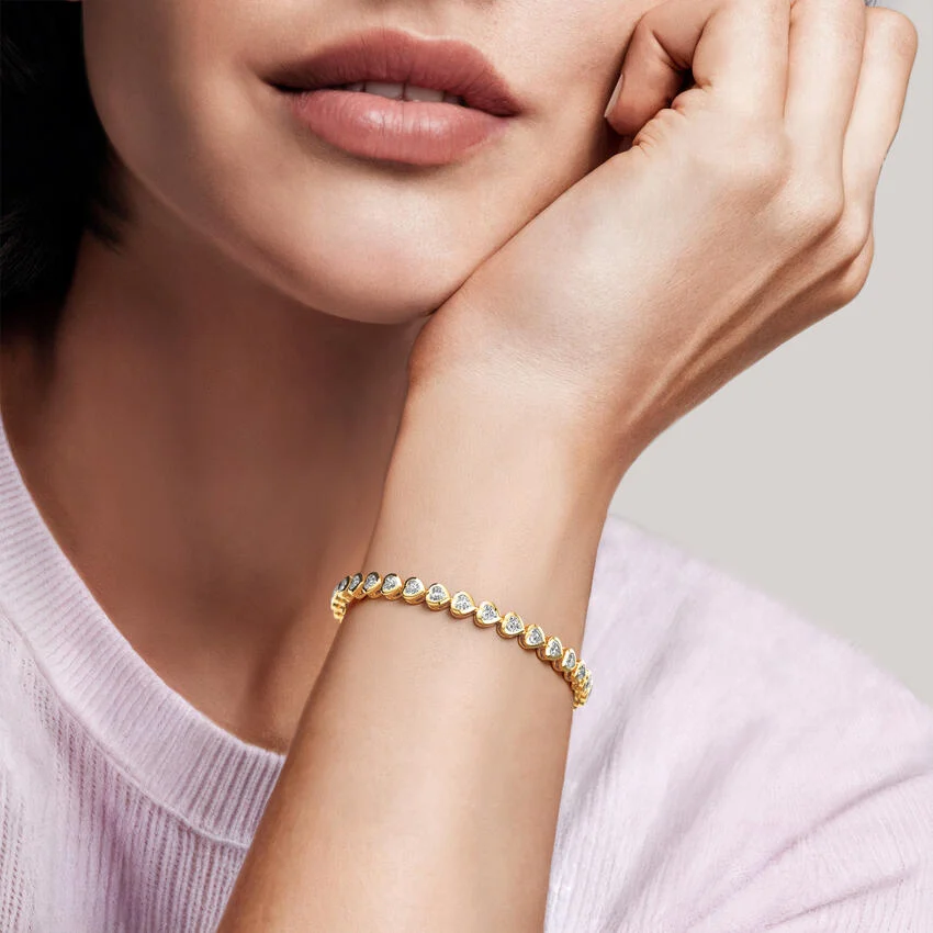 Lab Diamond Bezel Tennis Bracelet (3 1/3 ct. tw.) in 14K Yellow Gold - Image 2