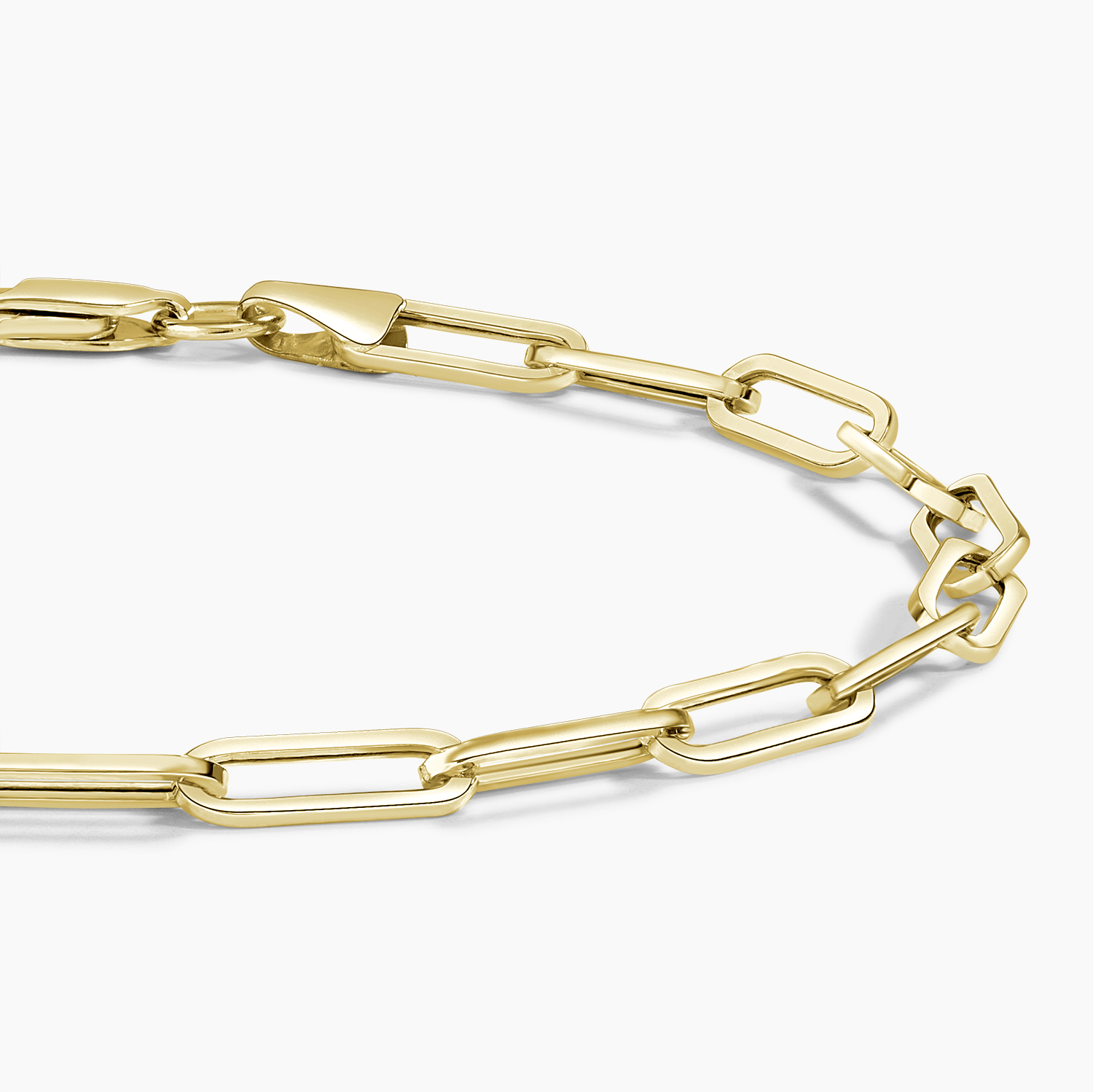 The Trendsetter Herringbone Paperclip Bracelet Set in 14K Yellow Gold - Image 4