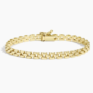 Jesse 6.5 in. Panther Link Bracelet in 14K Yellow Gold