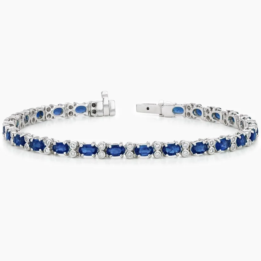 Azura Sapphire Diamond Bracelet (1/2 ct. tw.) in 18K White Gold - Image 3