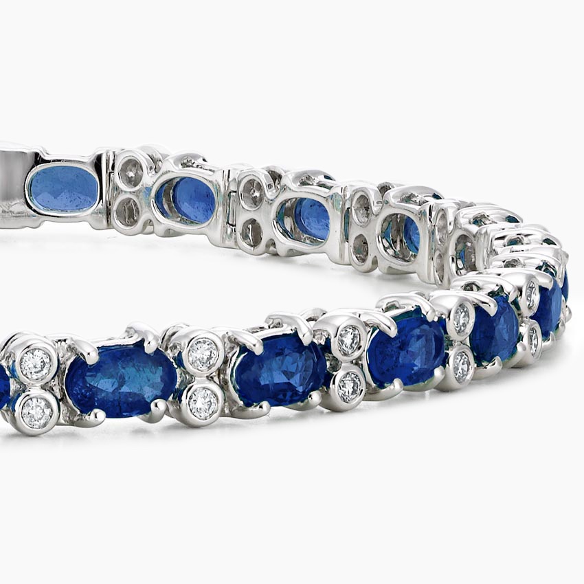 Azura Sapphire Diamond Bracelet (1/2 ct. tw.) in 18K White Gold - Image 2