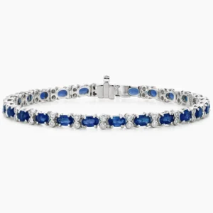 Azura Sapphire Diamond Bracelet (1/2 ct. tw.) in 18K White Gold