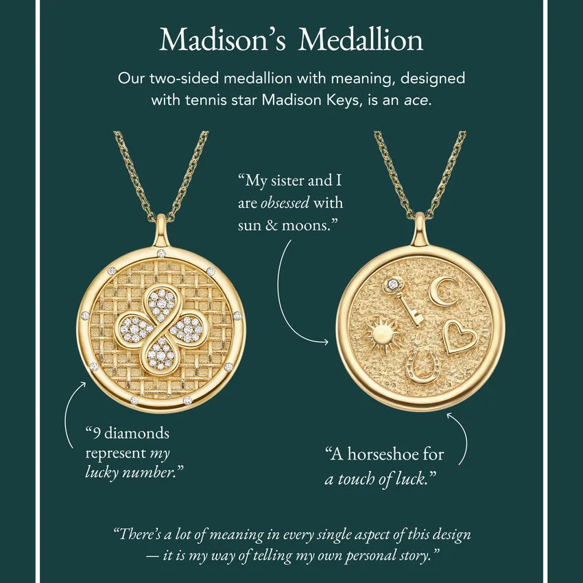 Madison Keys Diamond Infinity Medallion Necklace (1/10 ct. tw.) in 14K Yellow Gold - Image 2