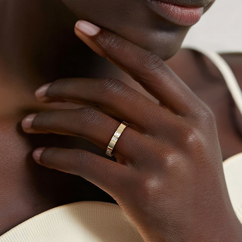Love Code Diamond Ring (1/4 ct. tw.) in 14K Yellow Gold - Image 4