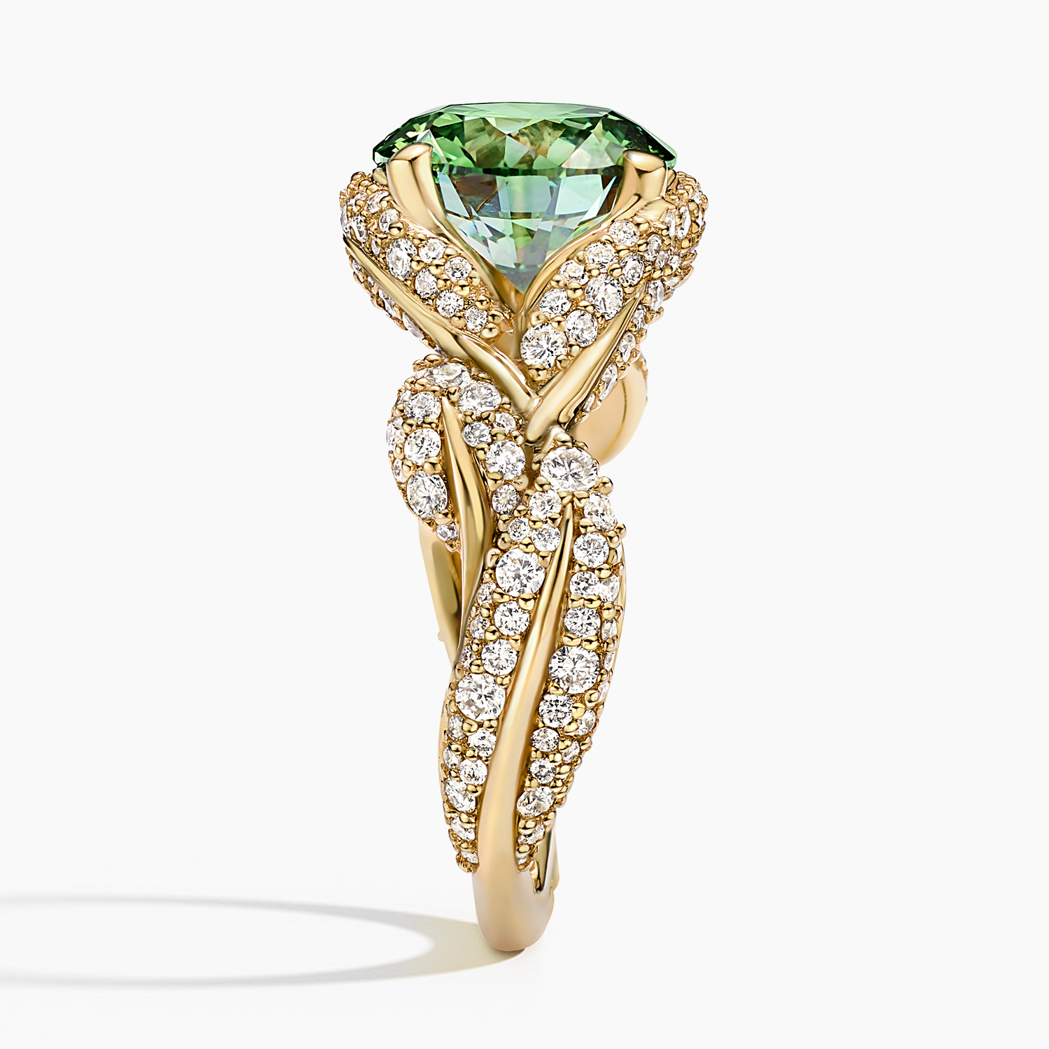 Olive Branch Lab Diamond Cocktail Ring (4 ct. tw.) in 18K Yellow Gold - Image 3