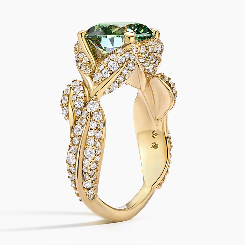 Olive Branch Lab Diamond Cocktail Ring (4 ct. tw.) in 18K Yellow Gold - Image 4