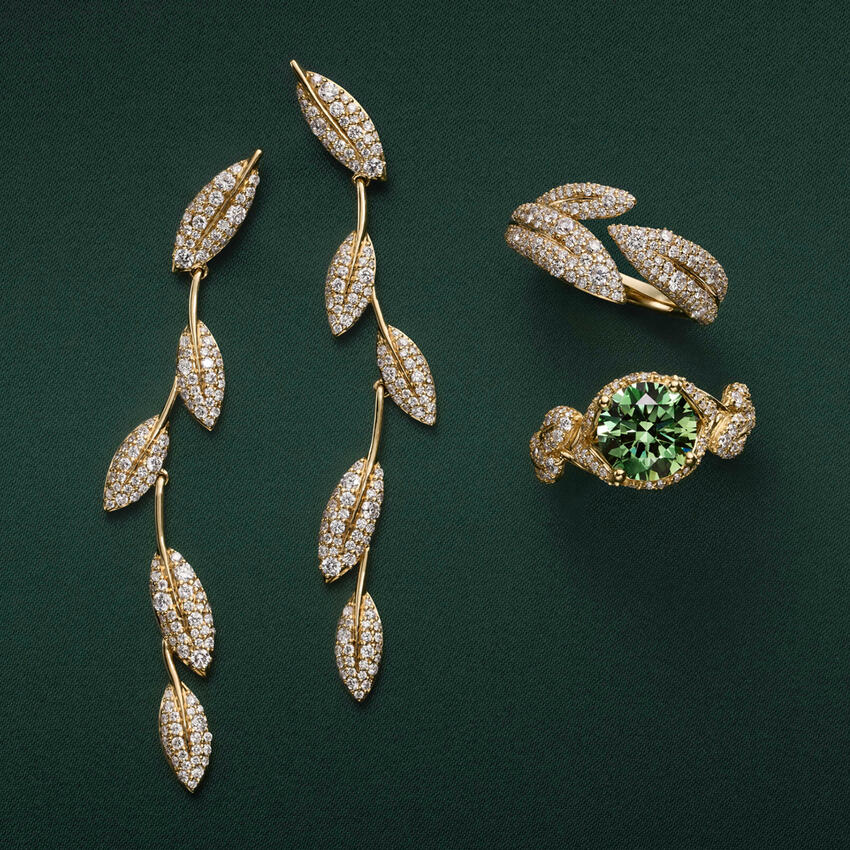 Olive Branch Lab Diamond Cocktail Ring (4 ct. tw.) in 18K Yellow Gold - Image 5