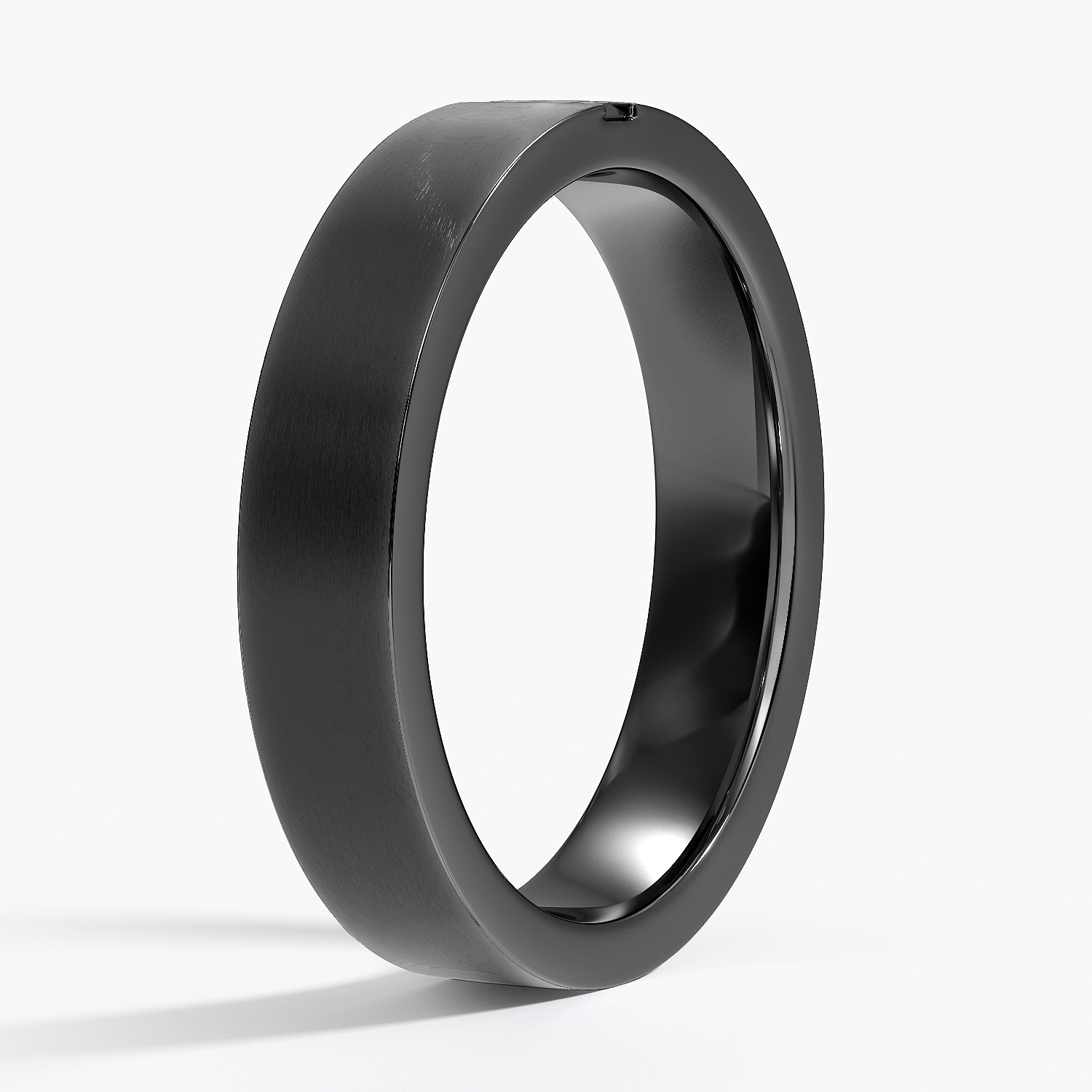 Apollo 4.5mm Black Diamond Tantalum Wedding Ring - Image 2