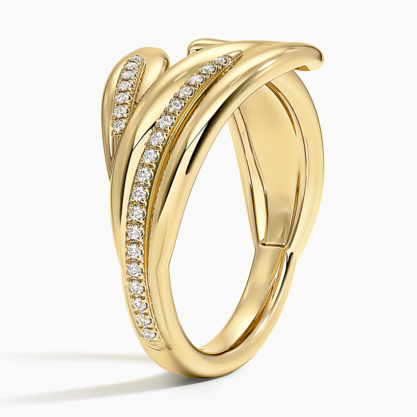 Pavé Olive Branch Lab Diamond Ring - Image 2