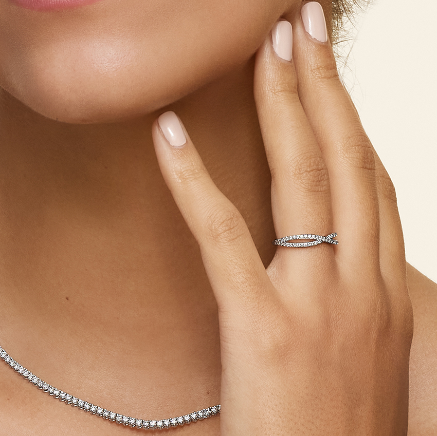 Entwined Diamond Ring (1/4 ct. tw.) in 18K White Gold - Image 4