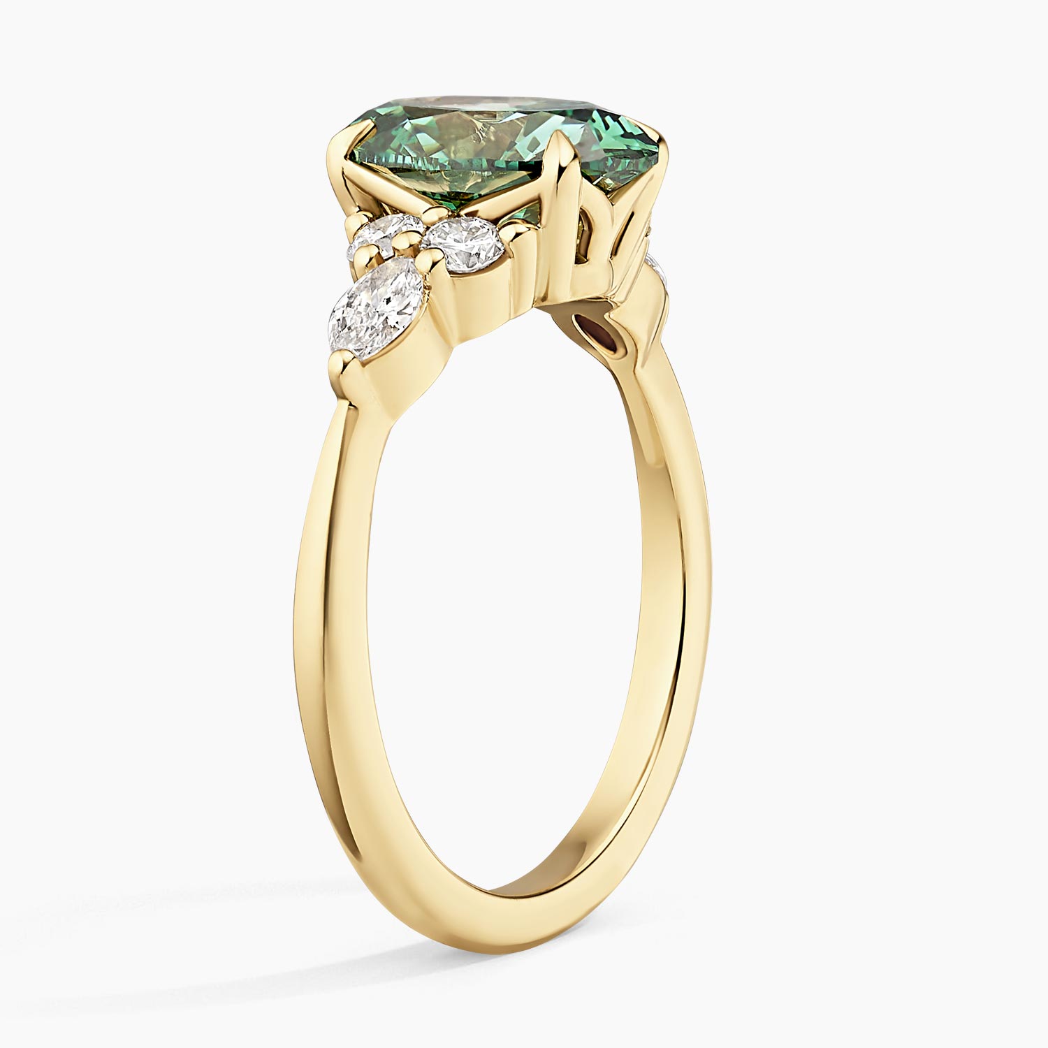 Luxe Nadia Pacific Green Oval Lab Diamond Ring (2 1/4 ct. tw.) - Image 3