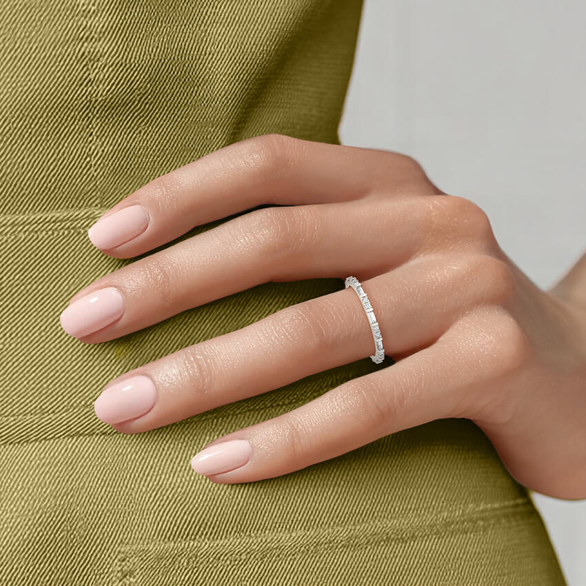 Luz Baguette and Round Diamond Ring - Image 5