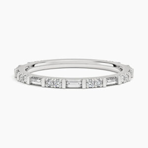 Luz Baguette and Round Diamond Ring