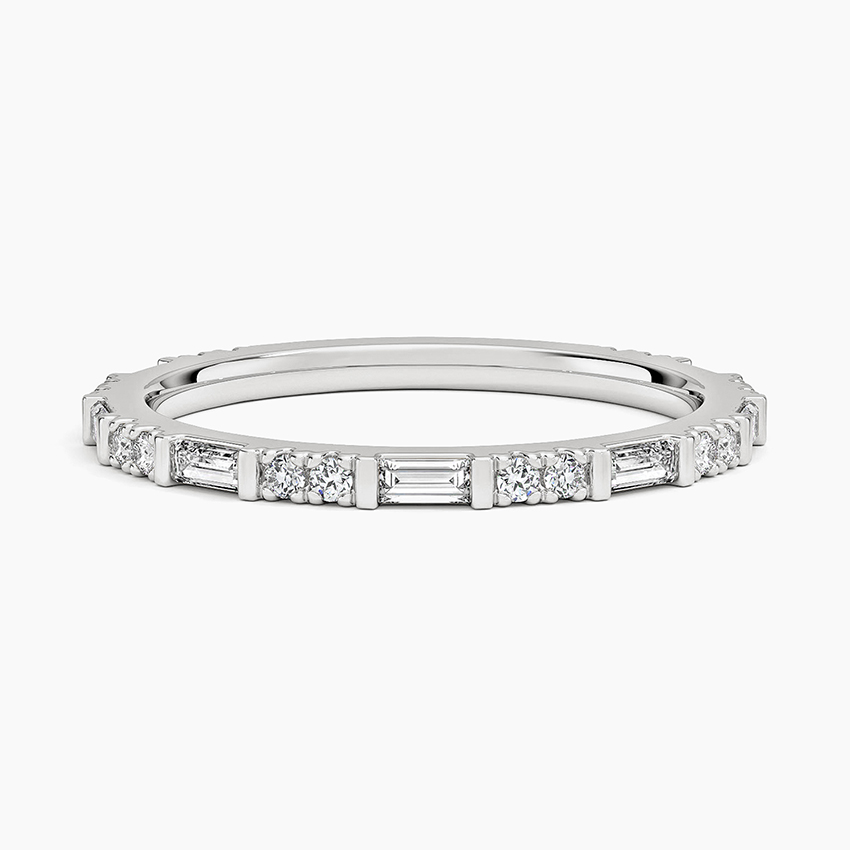 Luz Baguette and Round Diamond Ring