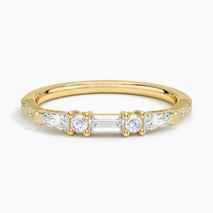 Aneesa Baguette and Round Diamond Ring