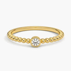 Lab Diamond Bubble Solitaire Diamond Ring