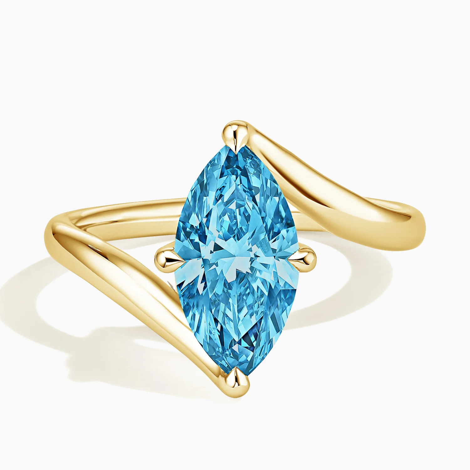 Atelier Solitaire Malibu Blue Marquise Lab Diamond Ring (2 ct. tw.)